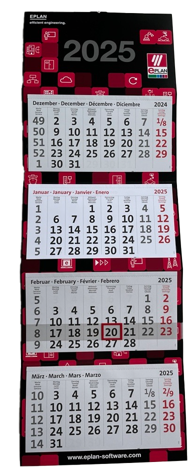 4 Monats Kalender 2025