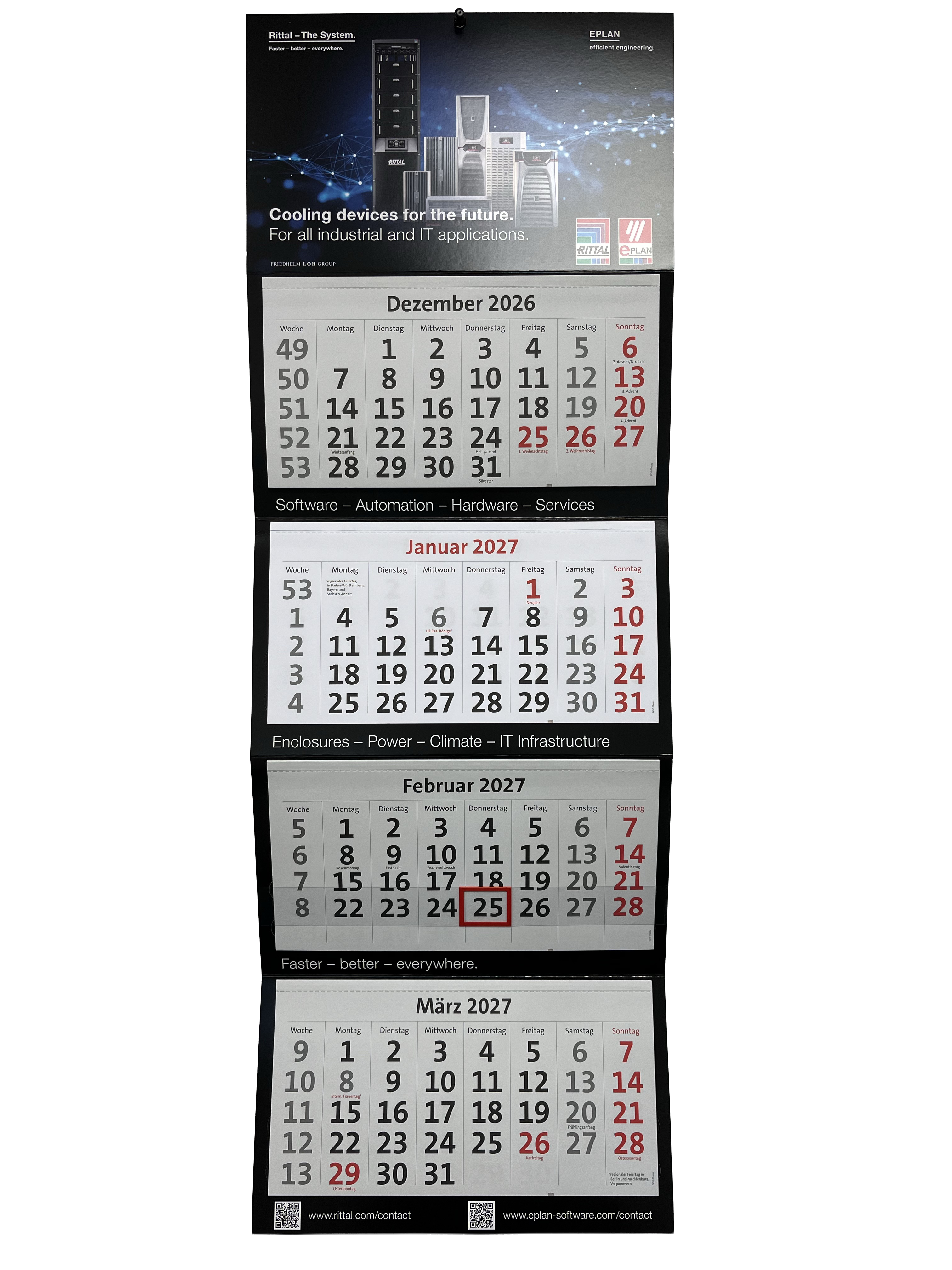Rittal Eplan 4-Monatskalender 2027