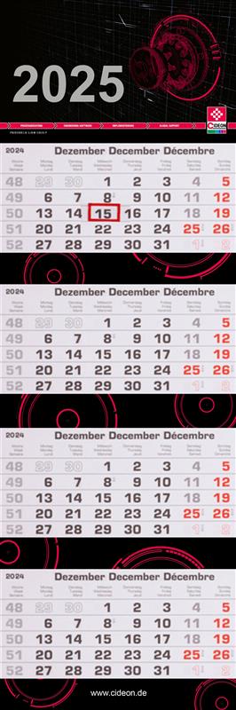 Cideon 4-Monatskalender 2025 Cideon 4-Monatskalender 2025