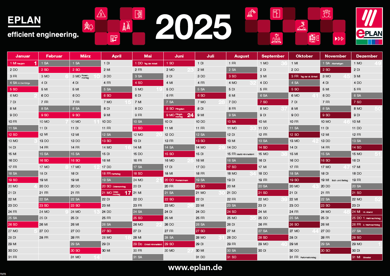 Wandkalender Eplan 2025