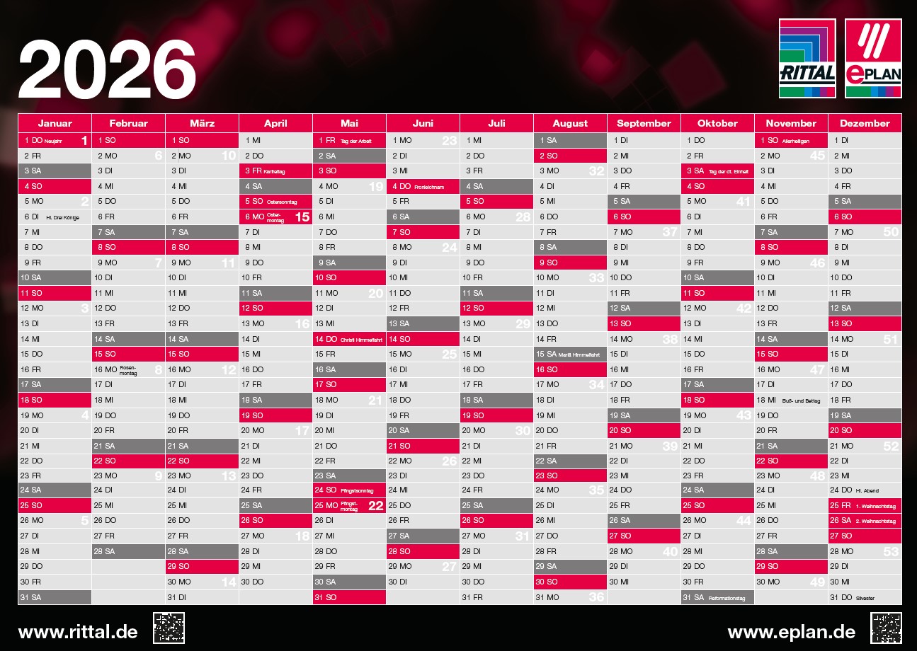 Rittal Eplan Wandkalender 2026